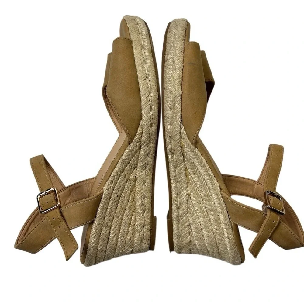 Tommy Bahama Caisy Tan Nubuck Wedge Espadrilles Sandals Size‎ 8.5